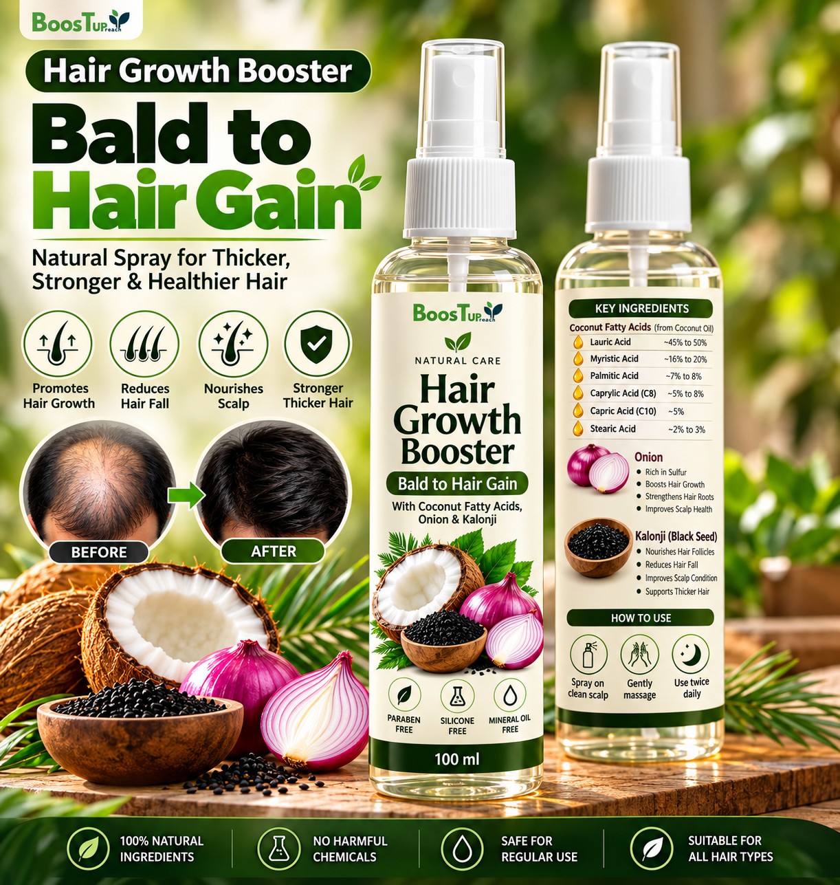 Hair Growth Booster Spray – Natural Hair Growth & Hair Regrowth Care - Image 3