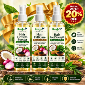 Hair Care Combo Pack – Hair Growth Booster + Hair Fall Care + Hair Root Strength Spray